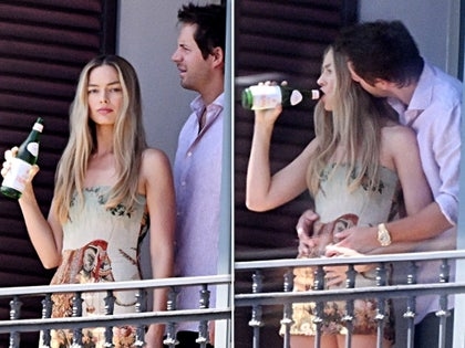 Margot Robbie and Tom Ackerley Look Loved-Up on Balcony in Italy