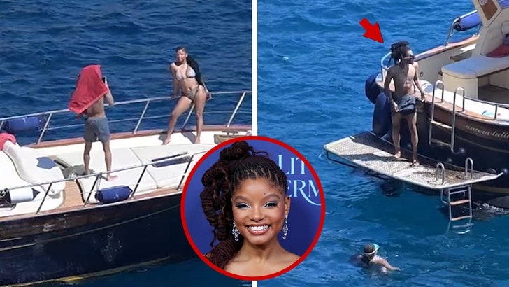 Halle Bailey Has Butt-Baring Wardrobe Malfunction, Mystery Man Likes It