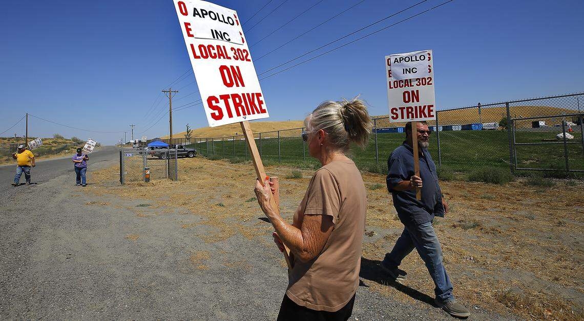 Strike idles Eastern WA, Tri-Cities construction sites as workers seek ‘fair wages'