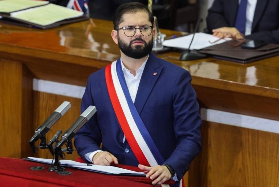 President Gabriel Boric enters last year as Chile appears to shift right
