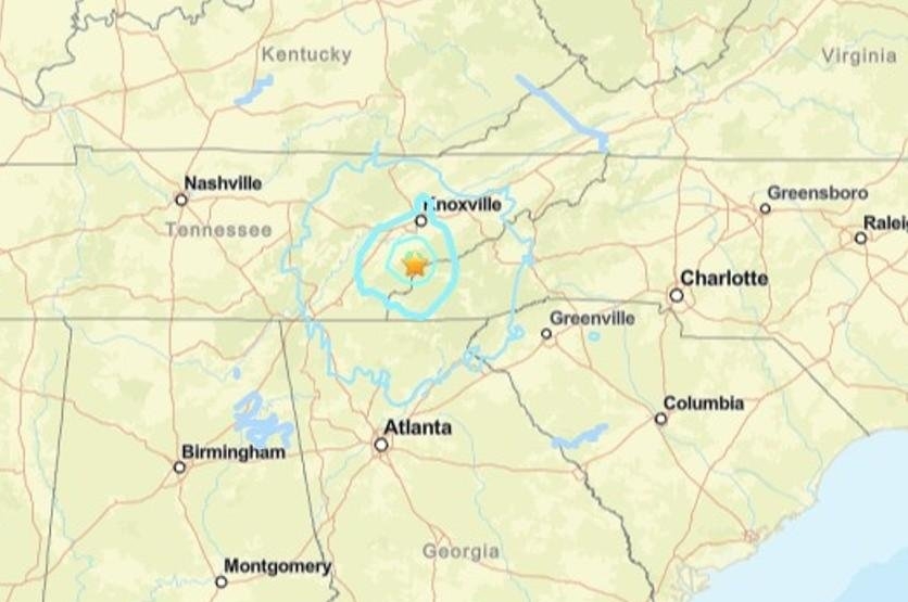 4.1-magnitude earthquake shakes eastern Tennessee