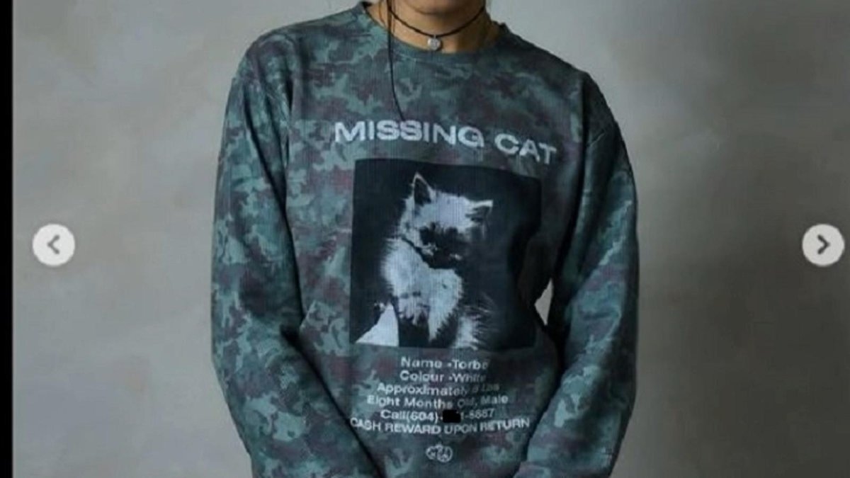 Woman flooded with calls about nonexistent cat due to a T-shirt