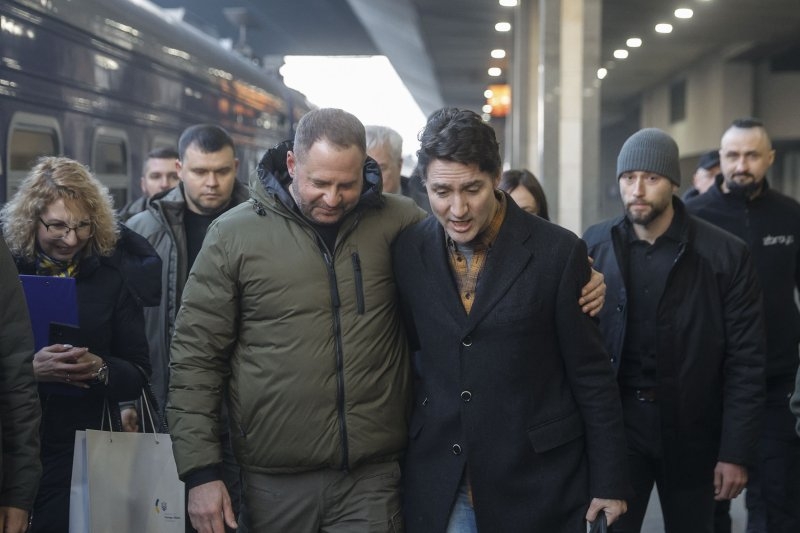 European leaders, Trudeau gather in Kyiv to mark third Ukraine war anniversary
