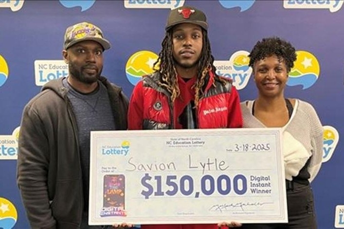 North Carolina man wins $150,000 from his first lottery game
