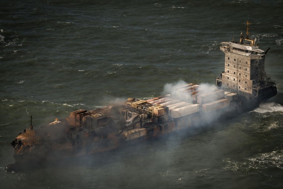 Captain of cargo vessel arrested following crash off British coast