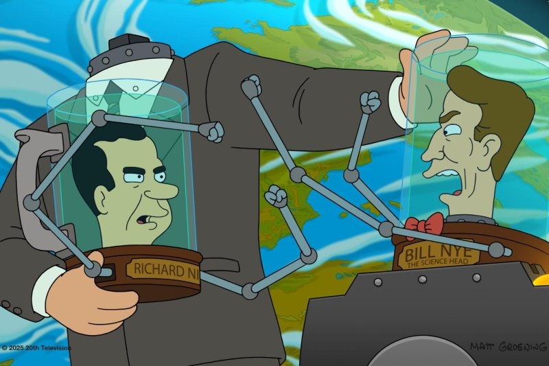 Look: Richard Nixon confronts Bill Nye in 'Futurama' Season 13 pics