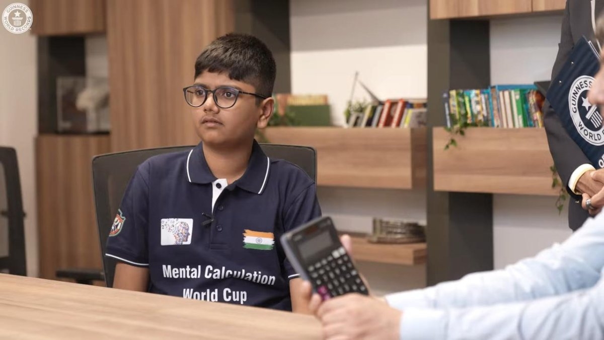 14-year-old 'human calculator' breaks 6 world records in one day