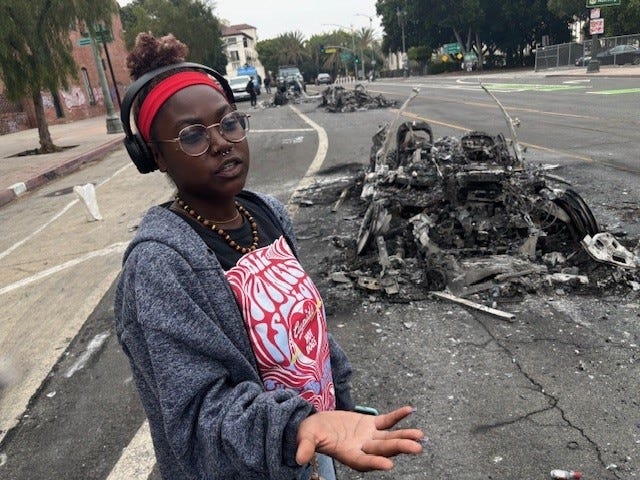 'I hate it': LA residents who surveyed vandalism fear more violence in future protests