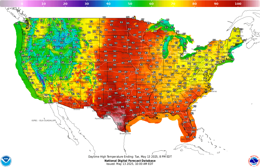 In oddball May heat wave, it's hotter in North Dakota than in Florida