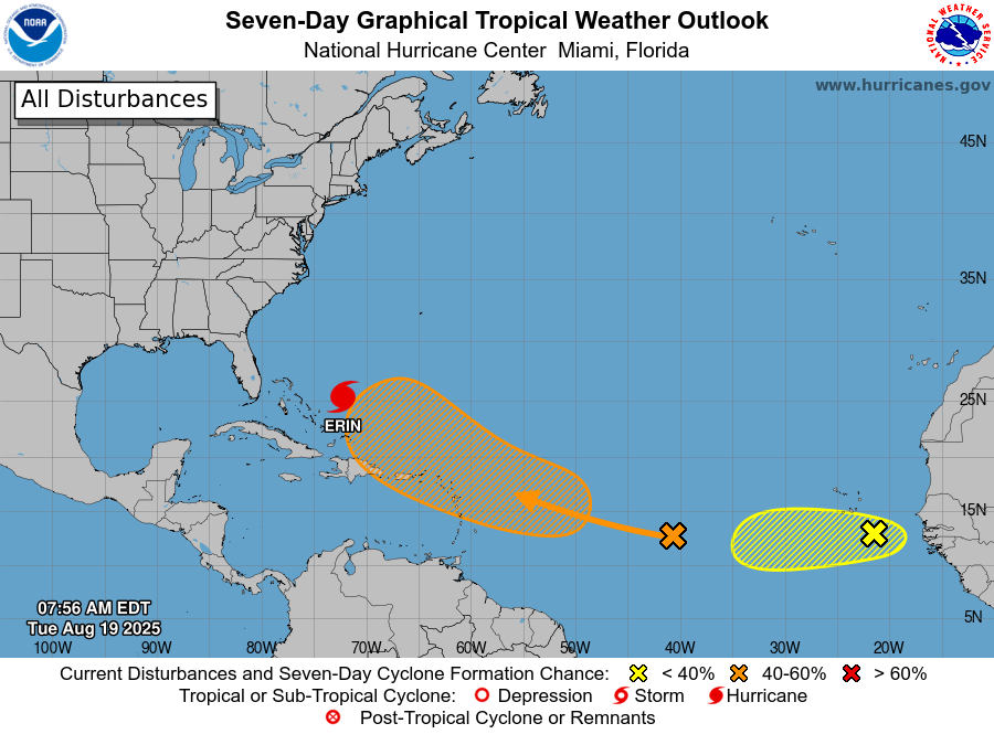 Hurricane Erin leads a train of tropical activity. Are more storms coming?
