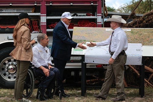 'I've never seen anything like this': President Trump says in visit to flood-ravaged Texas