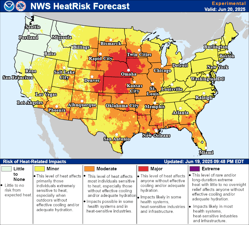 Extreme heat expected to continue during the week, weather experts warn