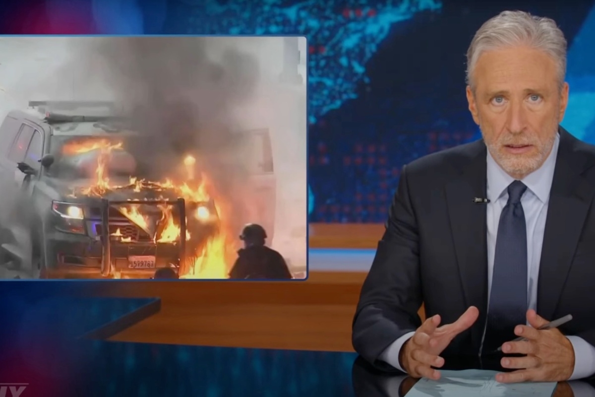 Jon Stewart Calls Los Angeles ‘Our Most Flammable City' Amid ICE Protests: ‘Trump Happily Lights the Fuse'
