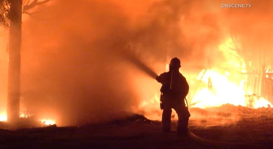 92-year-old man found dead amid intense house fire in Muscoy