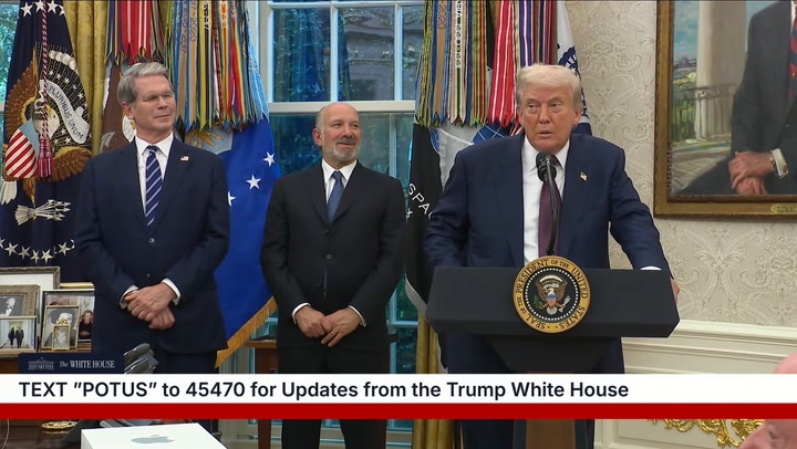 The president doubled down on his claim that the issue was a Democratic 'hoax' with an added expletive.