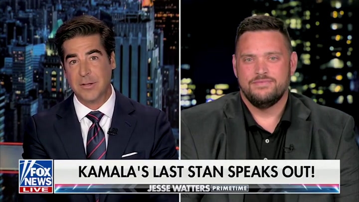 The ‘White Dudes for Harris' founder told Jesse Watters that Fox's own polling showed Trump losing popularity.