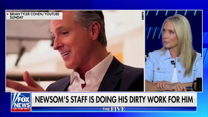 'I thought they hated Trump,' the Fox host said, a day after Newsom's office mocked her for telling him to get serious.