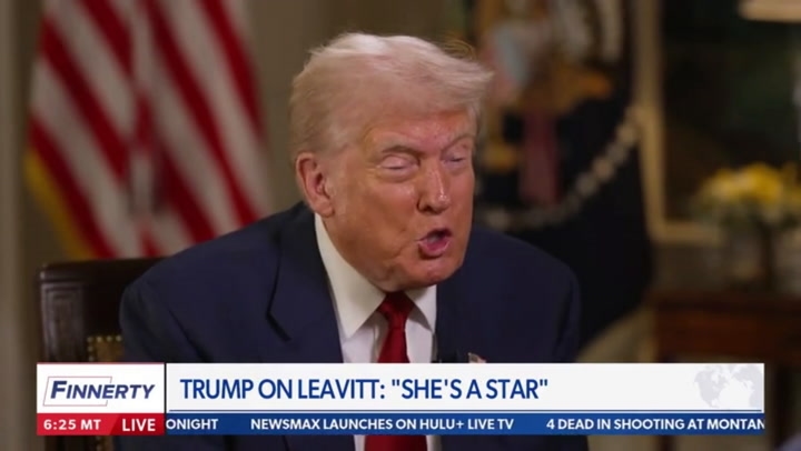 The president expressed his fondness for his young press secretary in a Newsmax interview.
