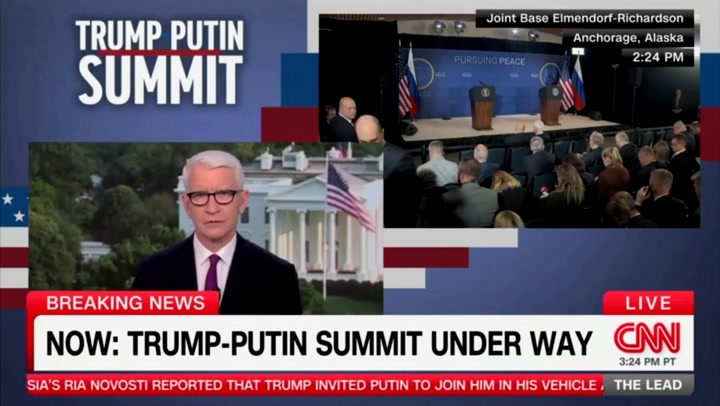 The veteran anchor was caught off guard—and on camera—during CNN's coverage of Trump's historic meeting with Putin.