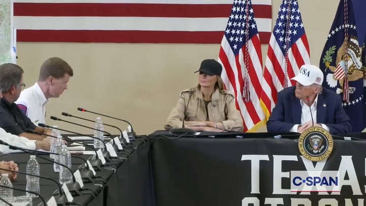 DHS Secretary Kristi Noem and Texas Gov. Greg Abbott also showered the president with praise for visiting disaster-stricken Kerr County one week after floods struck.