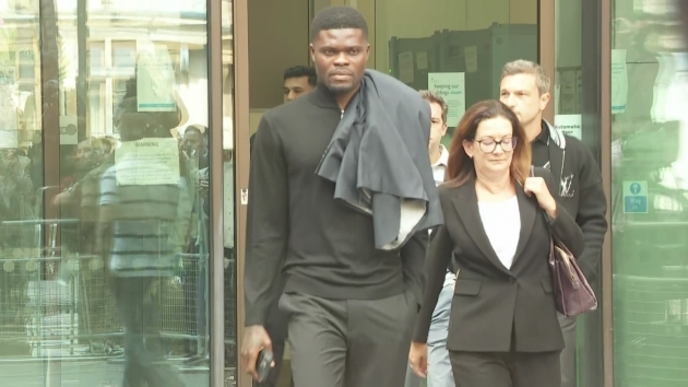 Thomas Partey leaves court after rape charge hearing