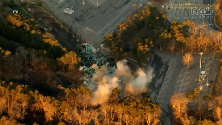 World's Tallest Roller Coaster Kingda Ka Destroyed with Explosion at Six Flags: Watch the Dramatic Collapse
