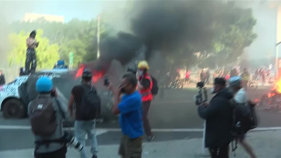 Protesters set Waymo cars on fire in Los Angeles anti-ICE protests