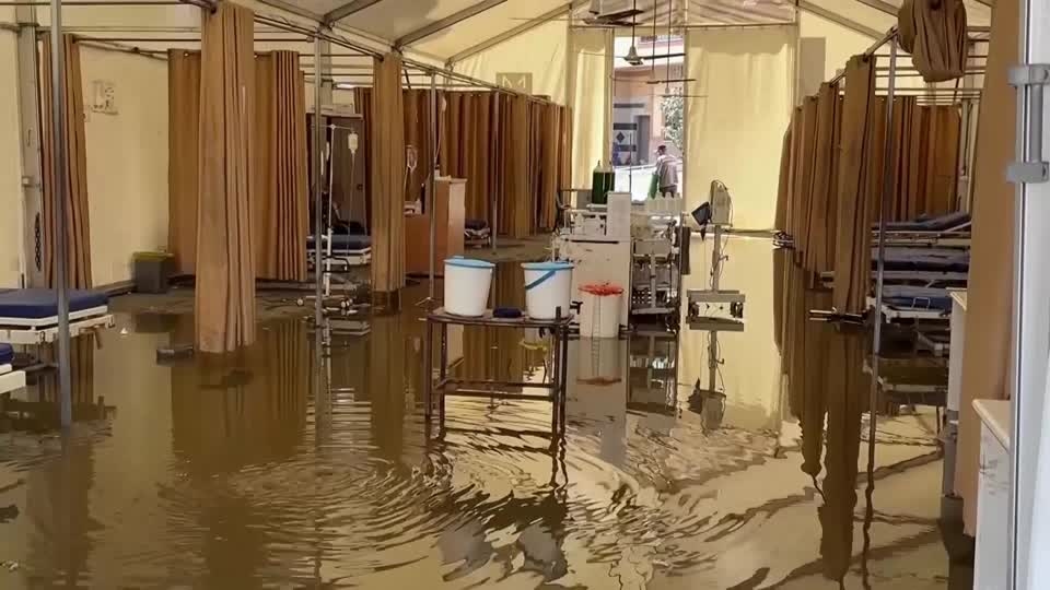 Sewage water floods emergency department in Gaza hospital