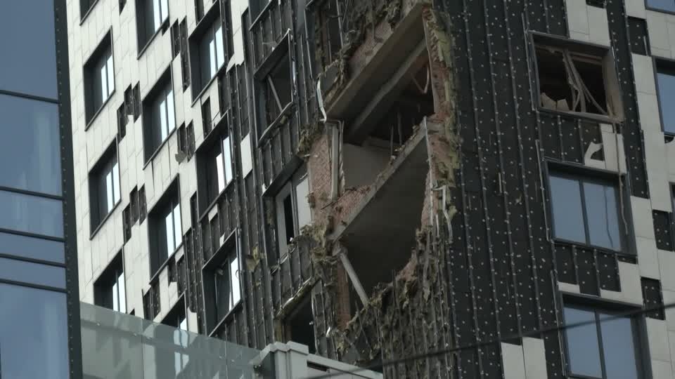 Russian attack damages building next to Kyiv office of EU delegation