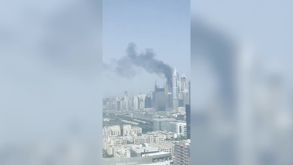 Smoke billows from Dubai skyscraper after fire reported