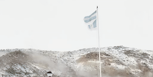 Snowfall Transforms Patagonian Village into a Serene Landscape