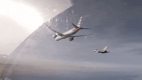 Cockpit View Shows Italy's Eurofighter Typhoons Escorting Diverted American Airlines Flight to Rome