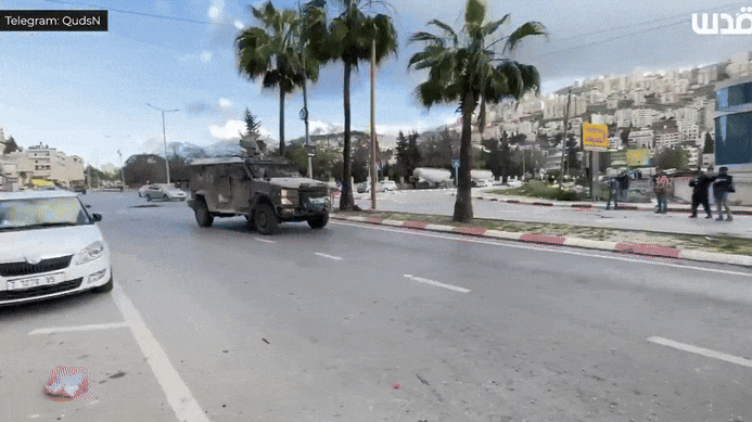 Israeli Military Advances Into Nablus, Displacing Dozens of Families, Reports Say