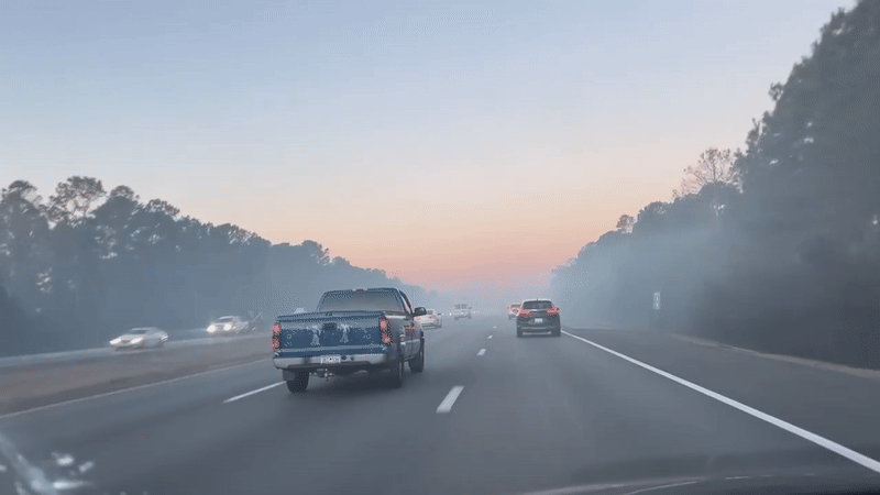 Drivers Face Lowered Visibility in Smoky South Carolina