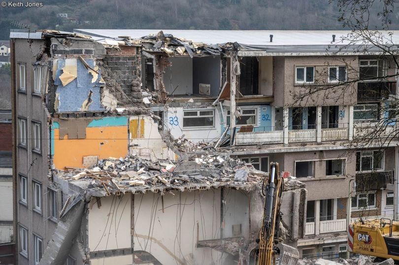 Huge block of flats where 93-year-old was living virtually alone is being torn down