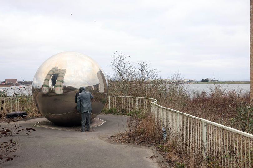 The huge metal sphere sitting by the side of a major road that you've probably passed without noticing
