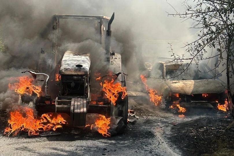 Huge fire engulfs house along with multiple vehicles