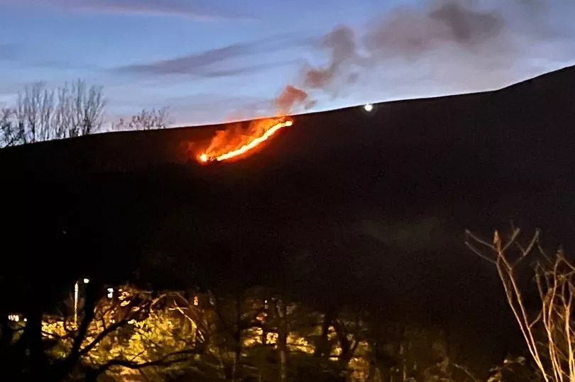 Firefighters battle huge grass fires above Cardiff and in Bannau Brycheiniog