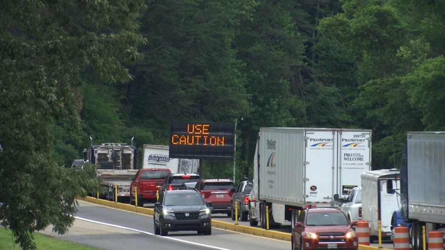 Damaged section of I-40 sees first traffic spike since reopening in March