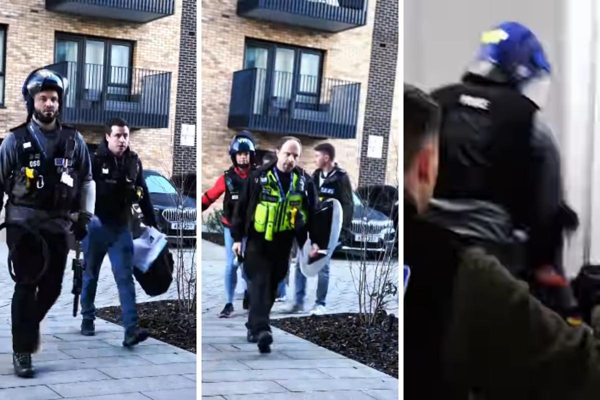 Watch police smash through doors and seize drugs in raids
