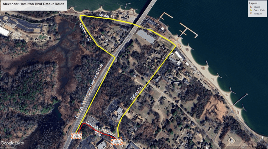 Road closures planned for Historic Yorktown as part of repaving project