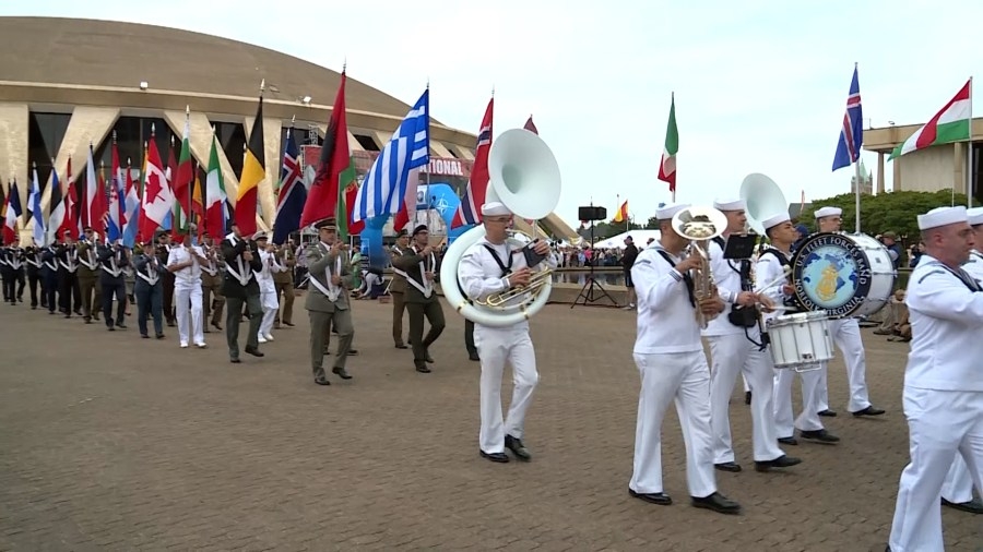 Norfolk NATO flag raising ceremony kicks off the first night of the Virginia International Tattoo