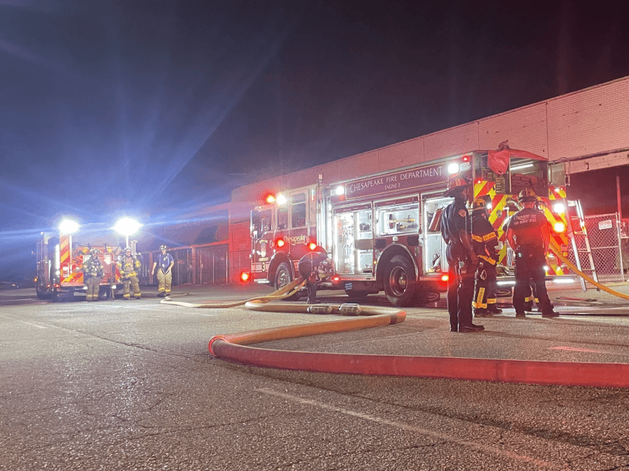Chesapeake Fire controls flames at Indian River Shopping Center