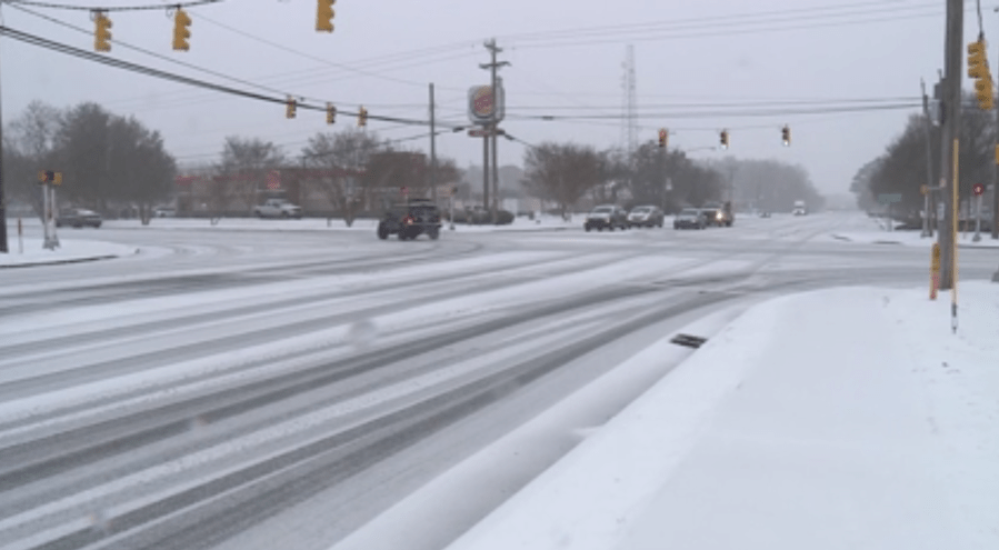 Elizabeth City gets snow, sleet mix Wednesday evening