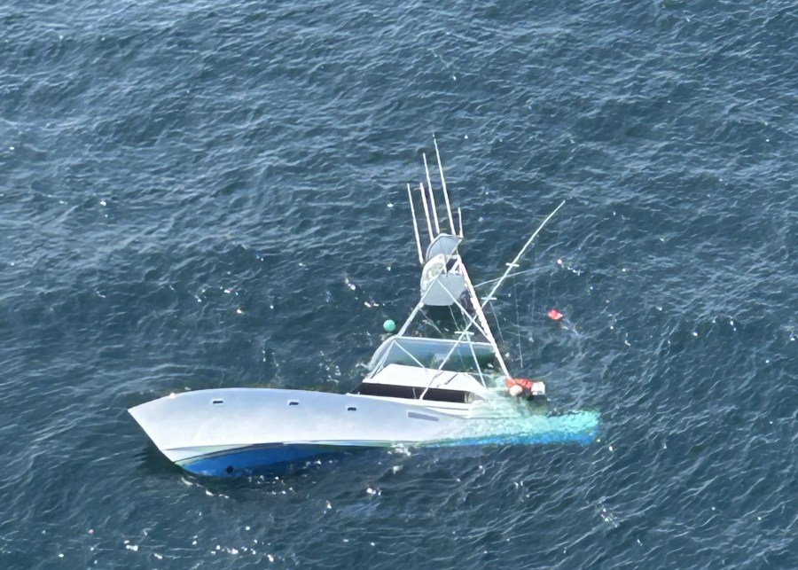 Father and son rescued after boat sinks off Virginia Beach coast