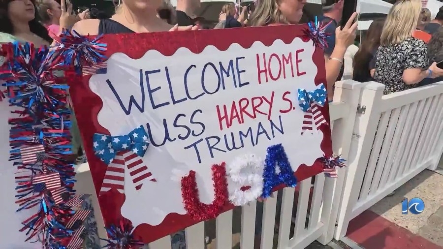 Families reunite with sailors as USS Harry S. Truman returns in Norfolk