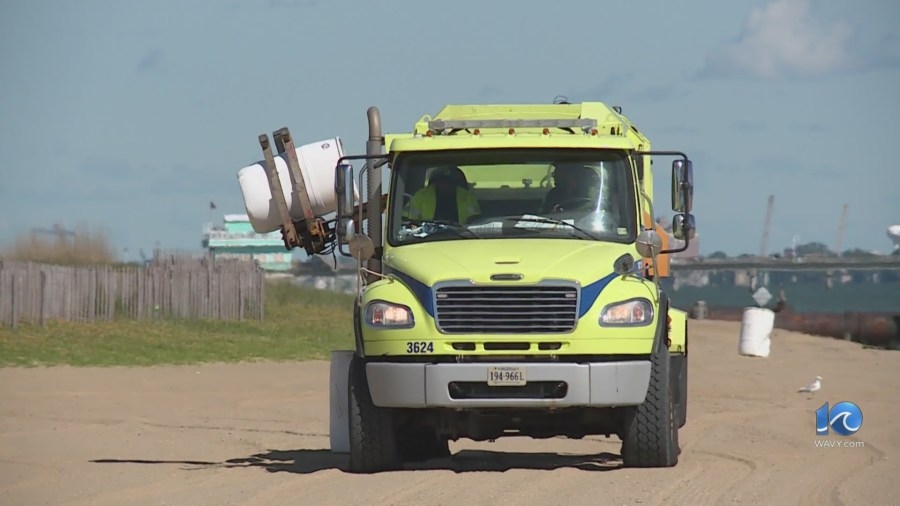 Crews tackle trash and water risks ahead of beach crowds in Norfolk