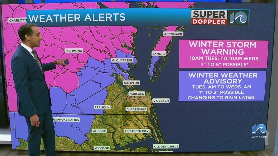 Closings and delays announced for Tuesday amid winter storm