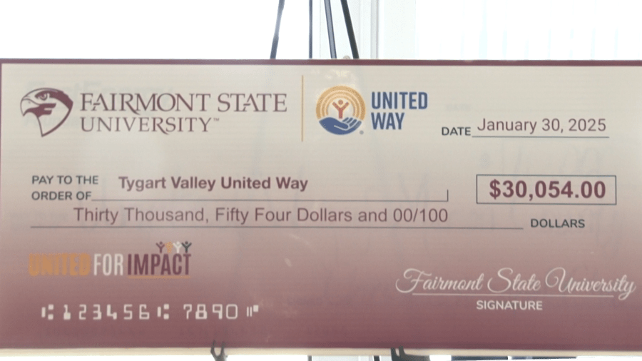 Fairmont State University raises thousands of dollars for Tygart Valley United Way