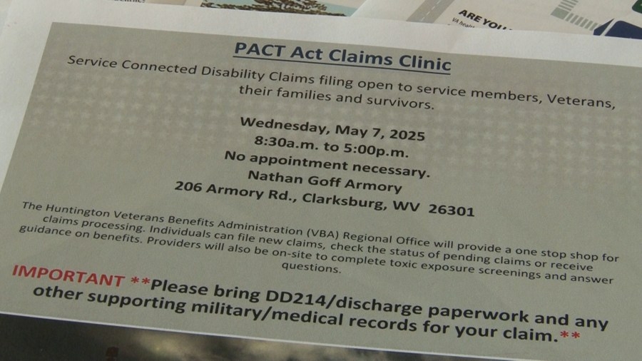 Veterans encouraged to attend PACT Act Claims event in Clarksburg